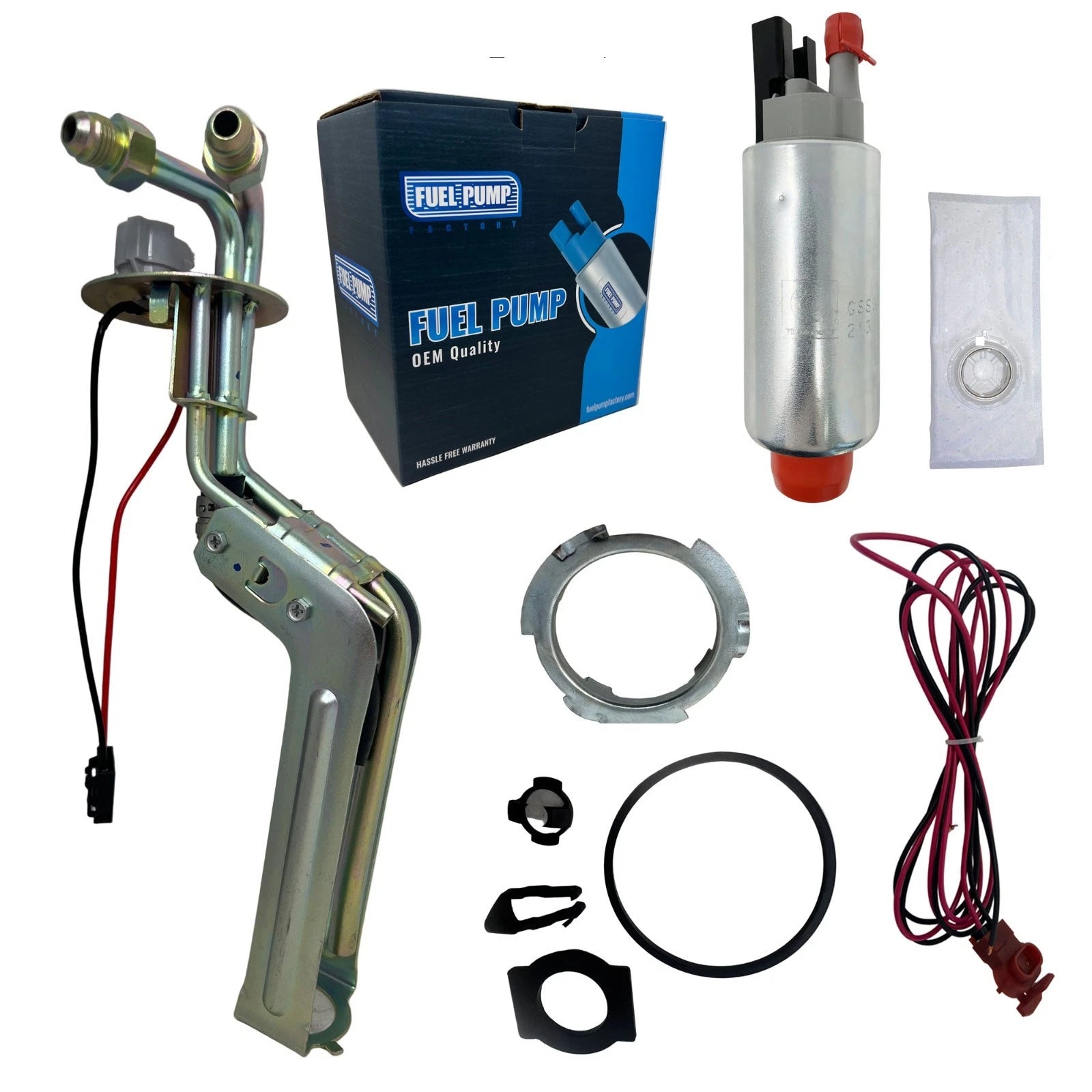 FH-1006 Fuel Pump Hanger w/ GSS340 6AN-6AN Fitting for Mustang (1986–1997)