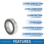 Deep Groove Ball Bearing P4 for Scooter Skateboard Wheel (12x21x5mm)