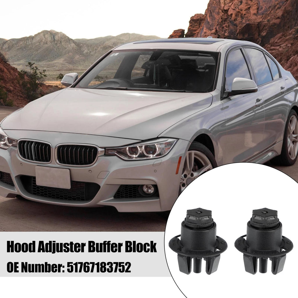 2X Bonnet Hood Adjuster Buffer Block for BMW (No. 51767183752)