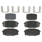 Set of 4 Disc Brake Pads for Hyundai Elantra (2009–2012)