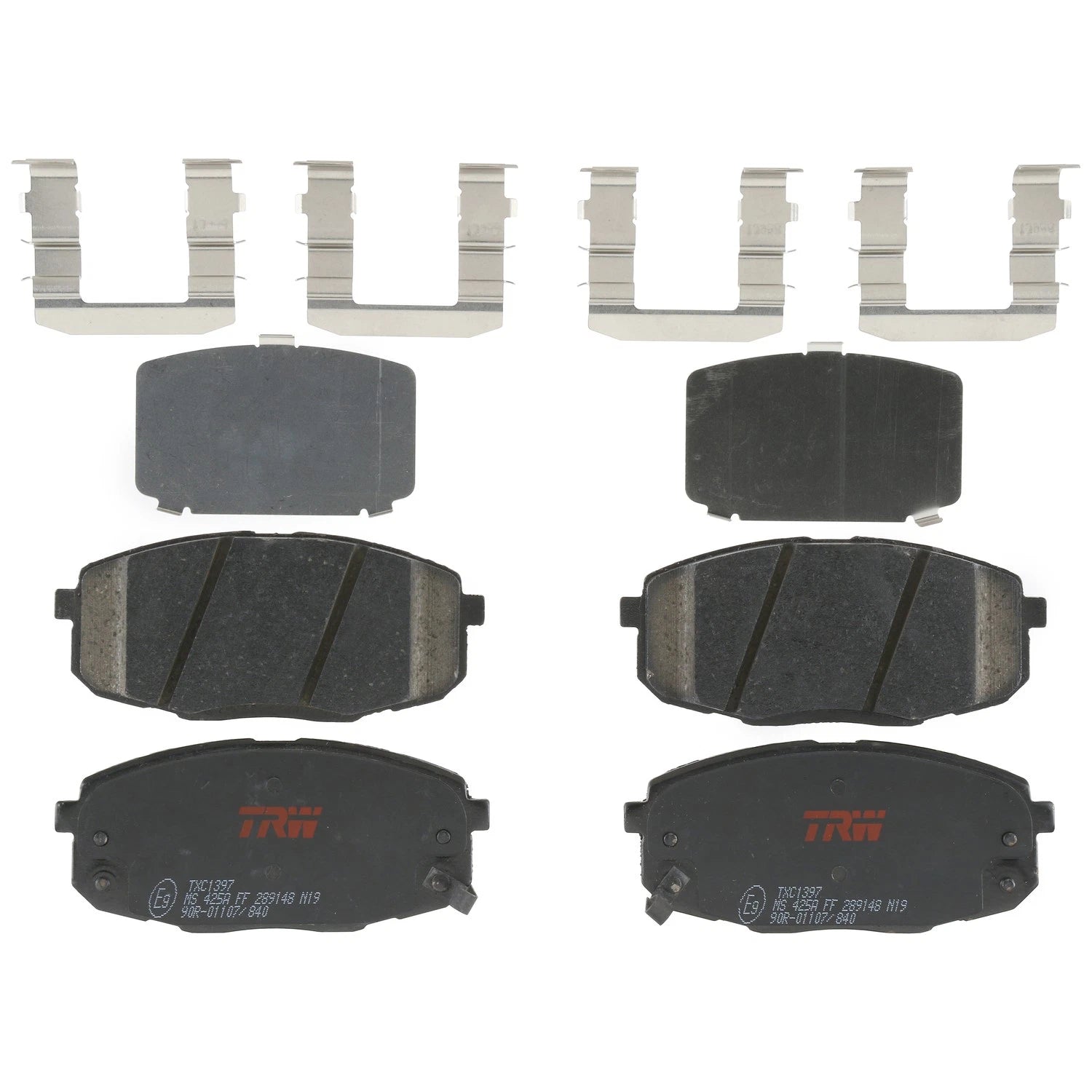 Set of 4 Disc Brake Pads for Hyundai Elantra (2009–2012)