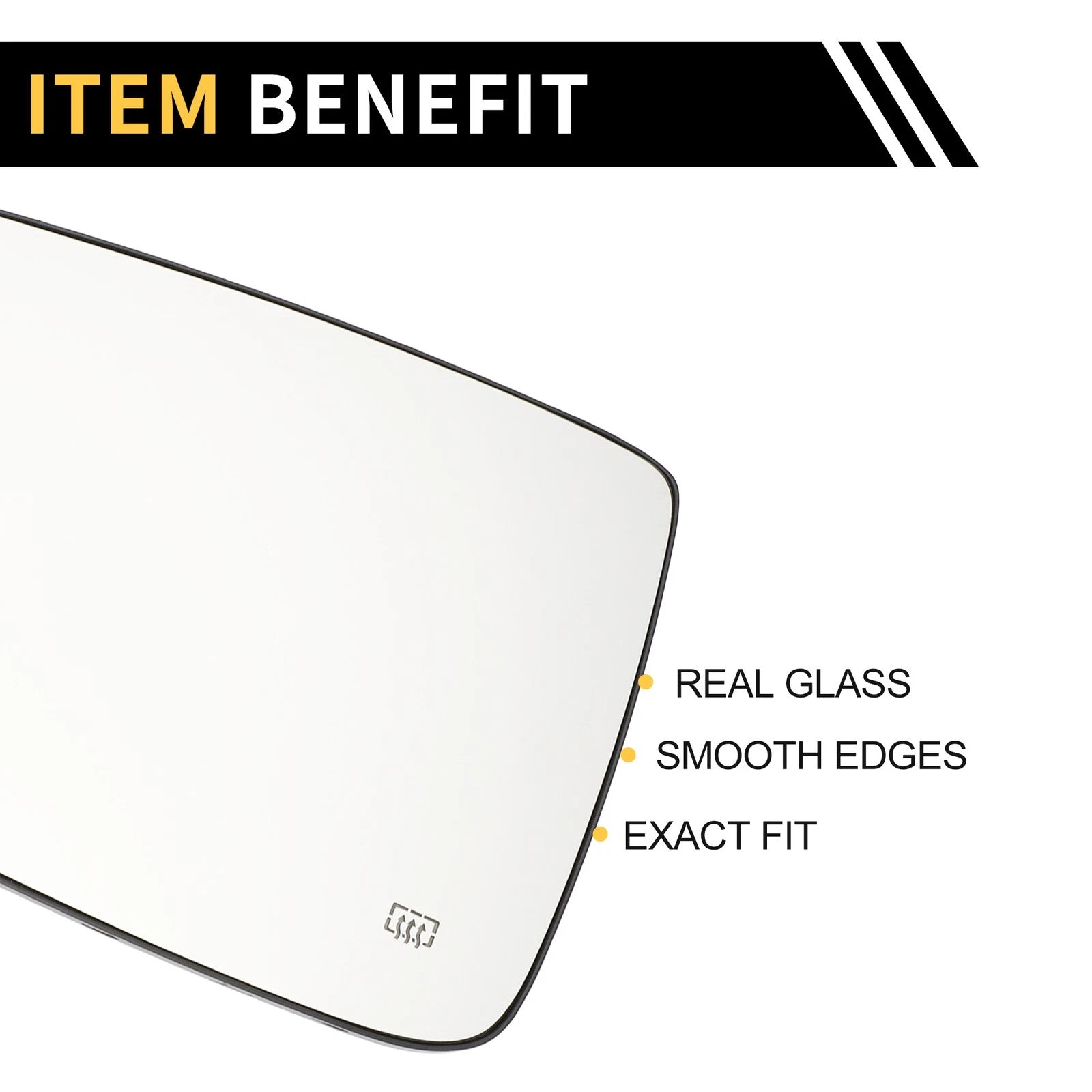Heated Left Mirror Glass for Dodge Ram 1500 2500 (No. 68079363AA)