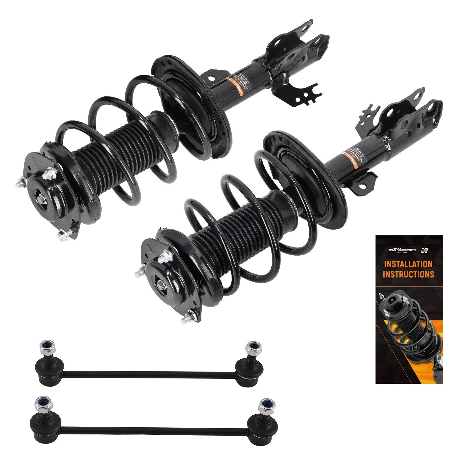 Front Complete Struts w/ Sway Bar Links for Toyota Camry (2012–2017)