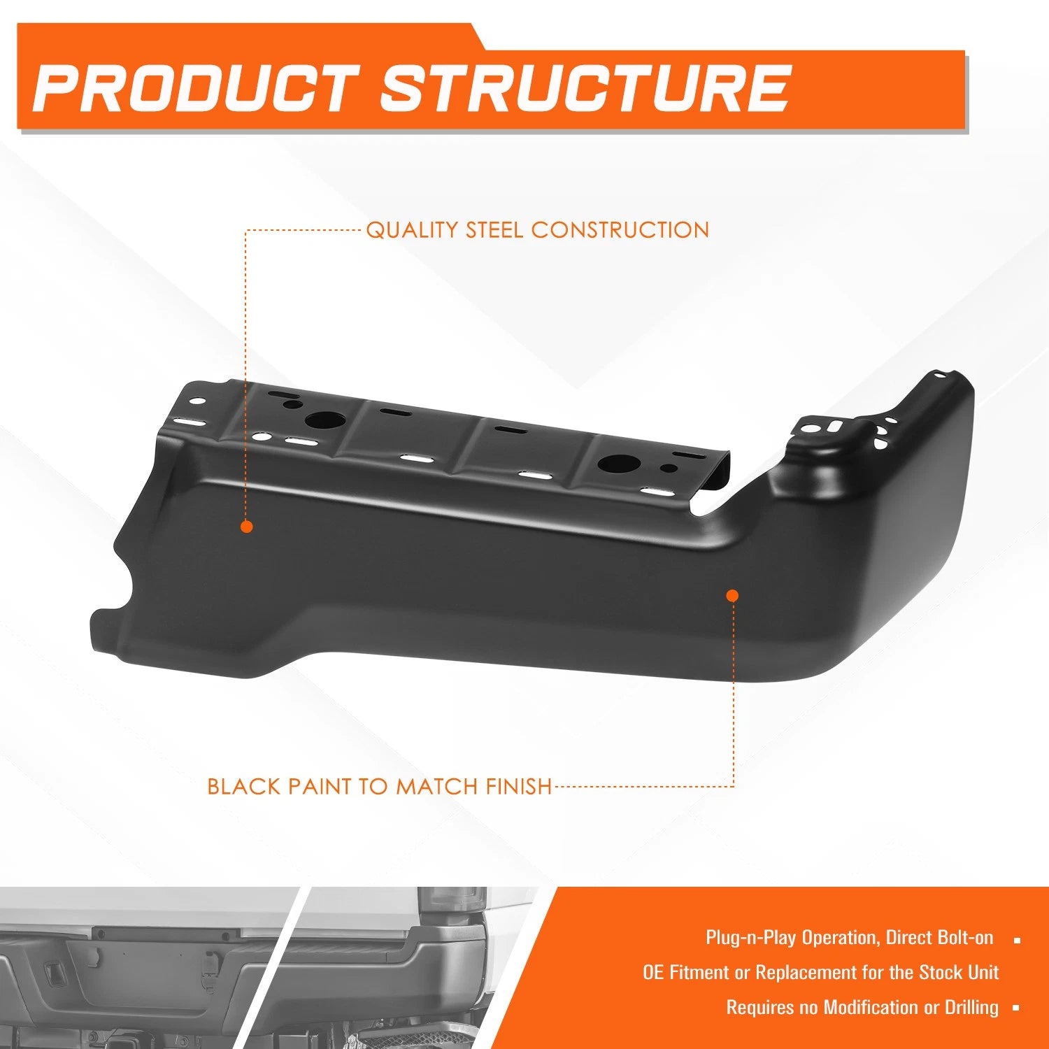 Front Left Inner Bumper Cover Support Bracket for Toyota Tacoma (2016–2023)