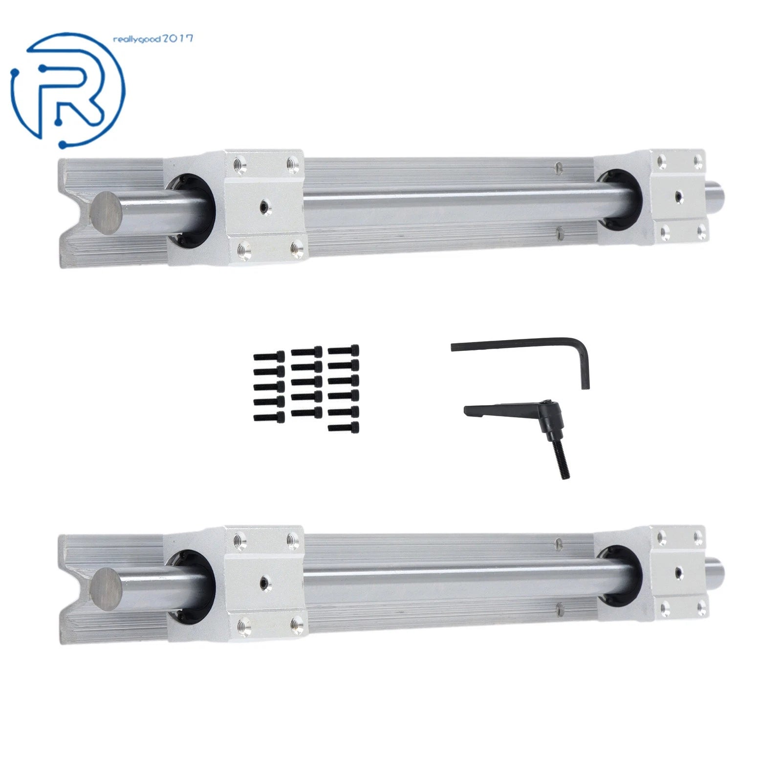 Set of 2 Linear Bearings with 4 Carriage Blocks for Automotive Applications