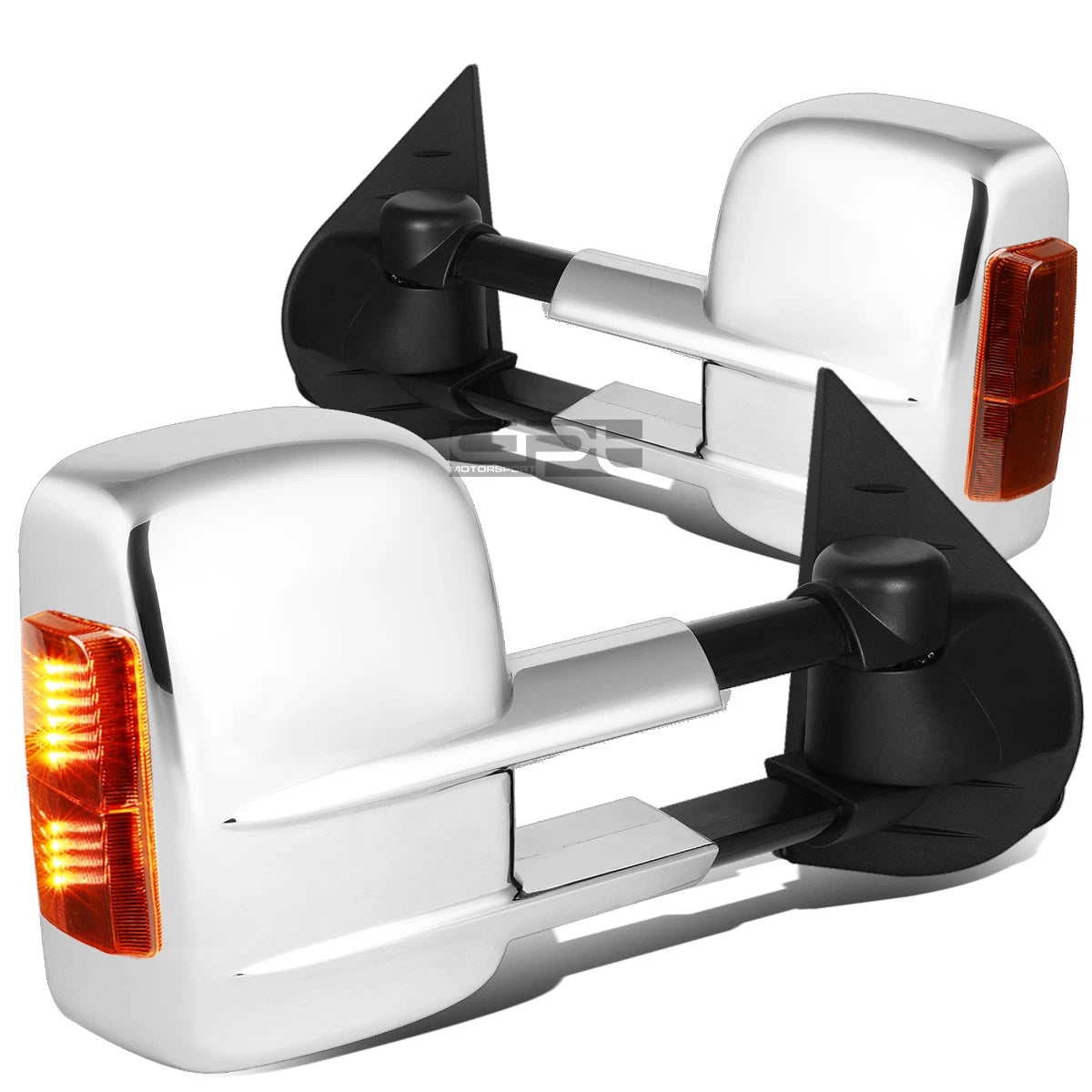 Set of 2 LED Chrome Towing Side Mirrors for Silverado/Sierra (2007–2013)