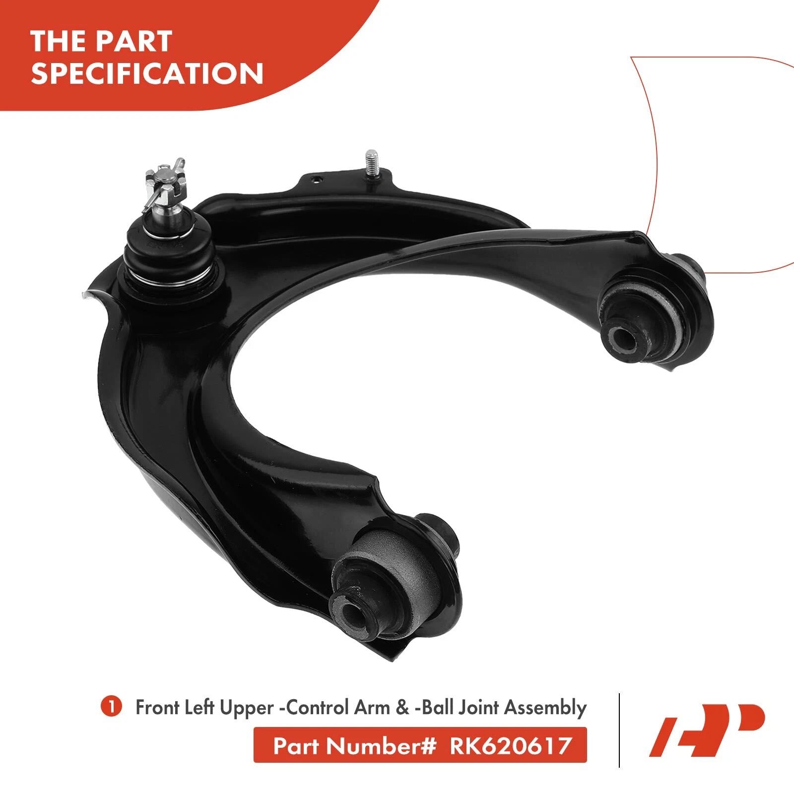 Set of 4 Front Upper Control Arms & Tie Rod Ends for Honda Accord (2003–2007)