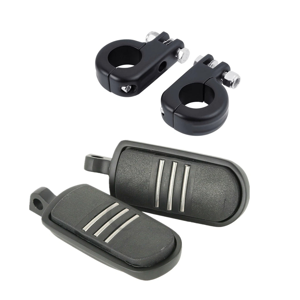 Foot Pegs for Harley Touring Glide (2014–2023) - 1.25" Engine Guard Clamps