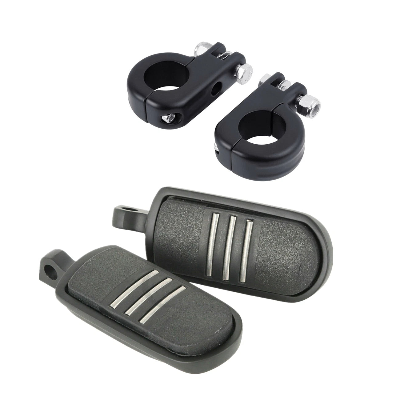 Foot Pegs for Harley Touring Glide (2014–2023) - 1.25" Engine Guard Clamps