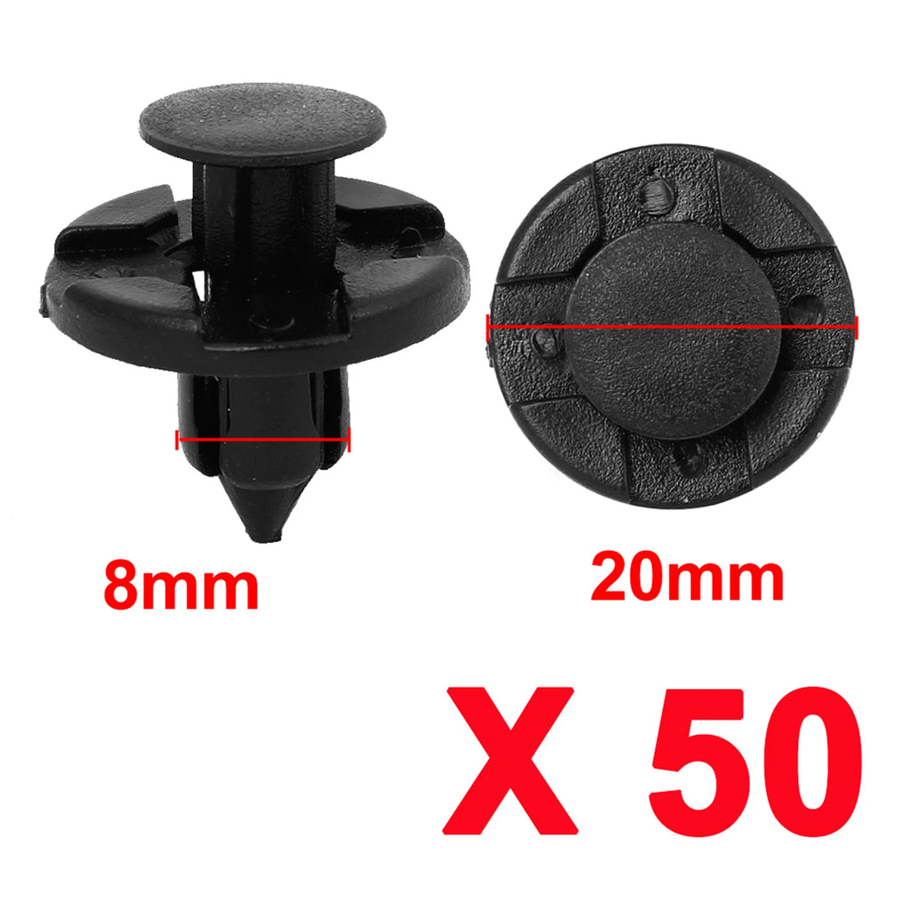 22 Pcs 8mm Plastic Rivets Fastener Clips for Toyota (Fits Various Models)