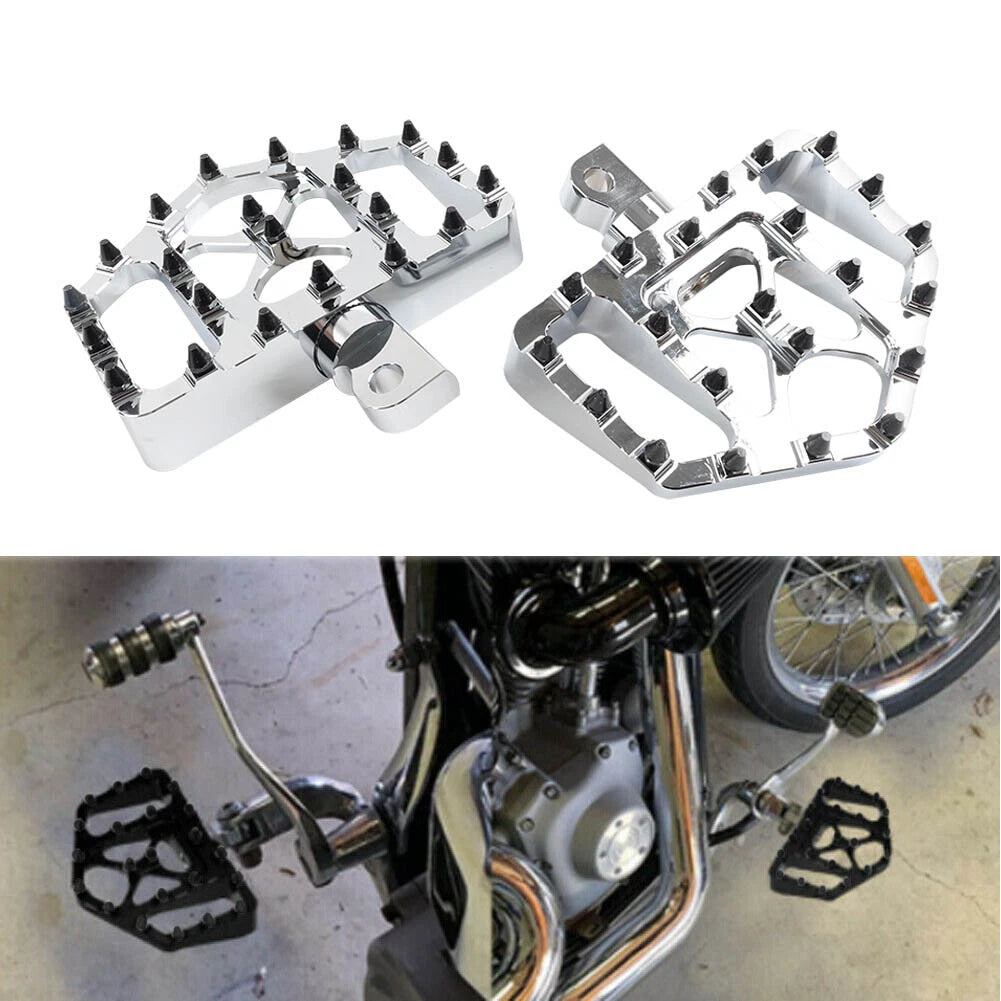 MX Style Wide Foot Pegs for Harley Touring, Sportster, Softail, Dyna