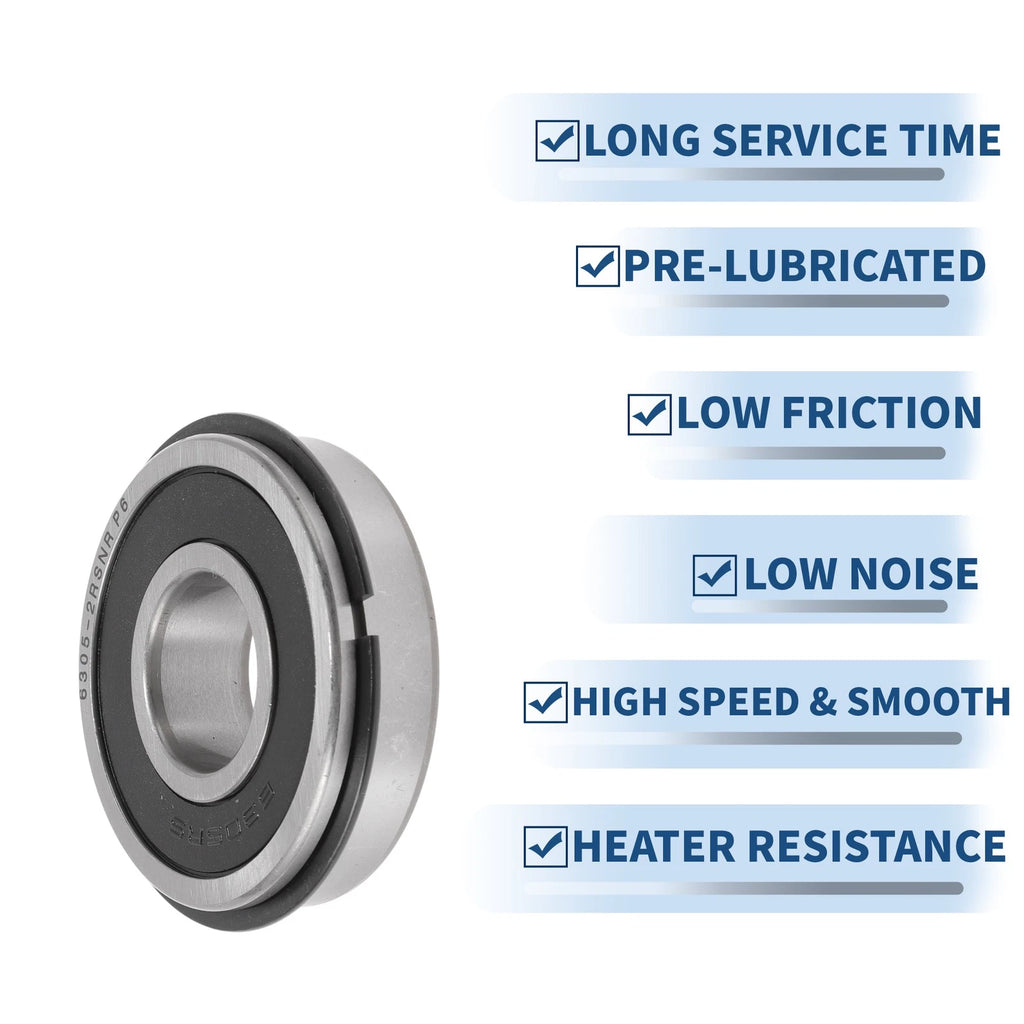 6305NR2RS Deep Groove Ball Bearings for Scooter Skateboard (25x62x17mm)