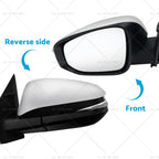 Left Door Mirror Silver for Toyota RAV4 (2013–2018) 5-wire