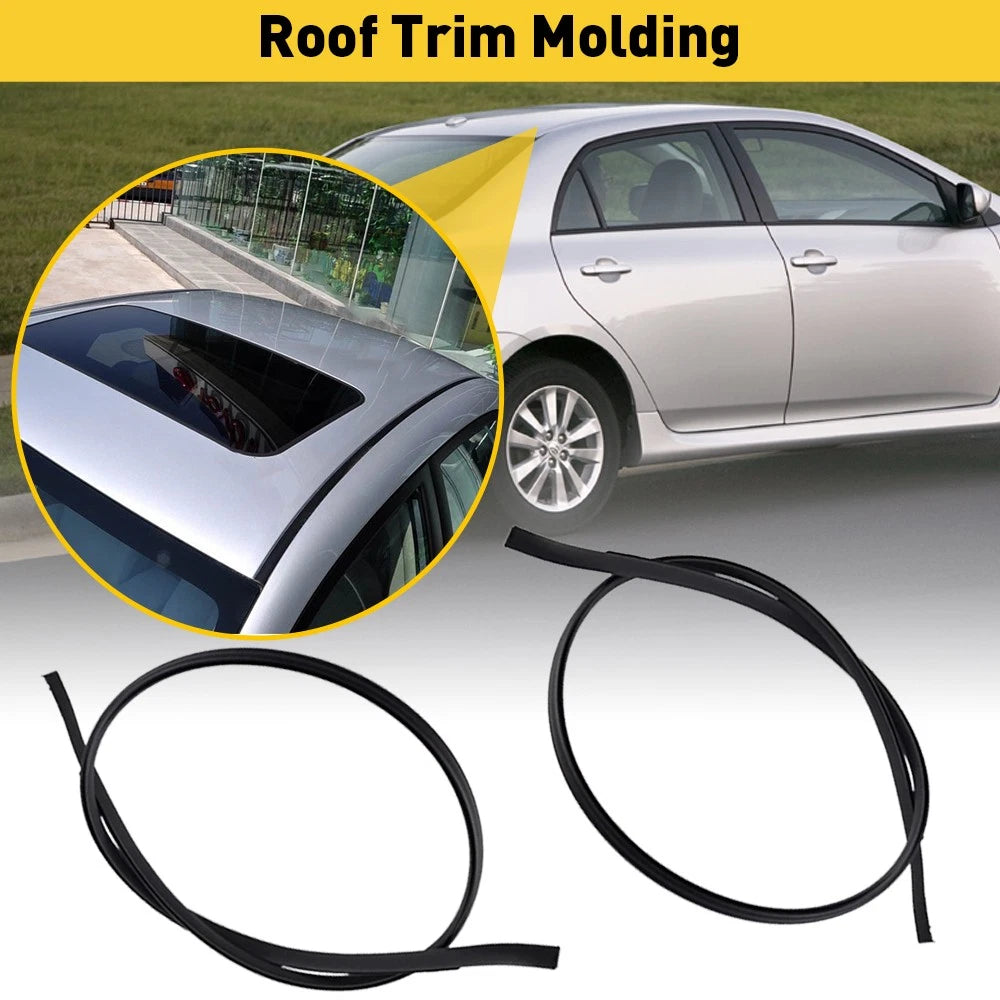 Set of 2 Roof Trim Molding Kit for Toyota Corolla (2009–2013) Black