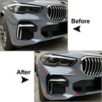 Glossy Black Front Bumper Side Vent Cover Trim for BMW X5 G05 (2019–2022)