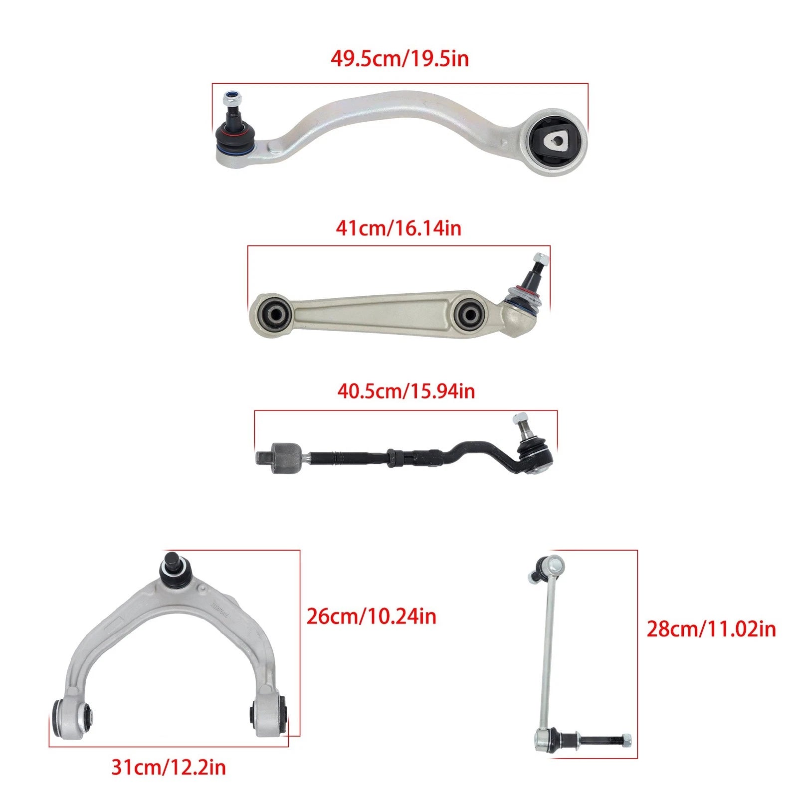 Front Control Arms Tie Rod End Kit for BMW X5 (2007–2013)