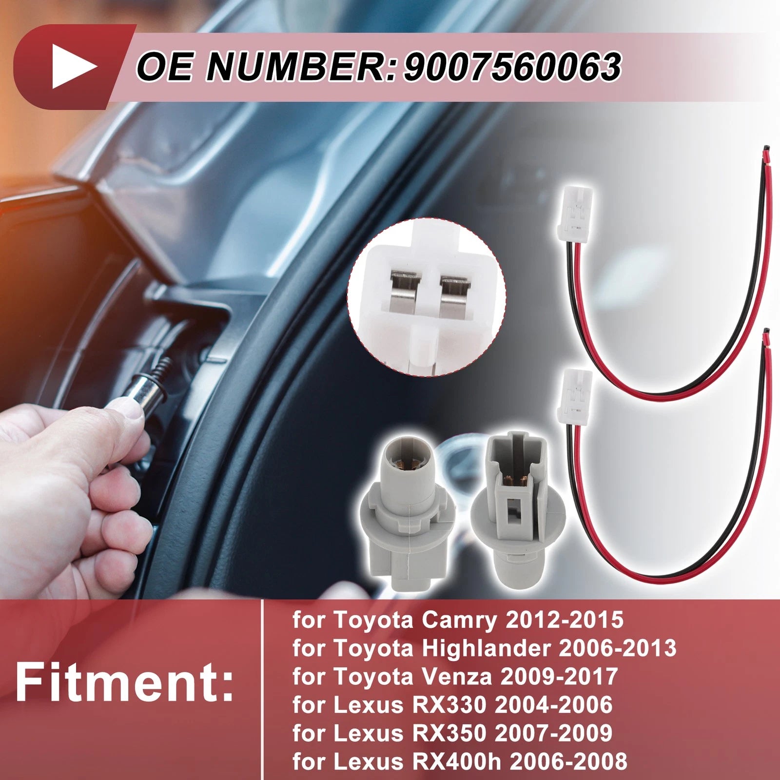 Backup Reverse Socket Wiring for Toyota Camry (2012–2015) No. 9007560063