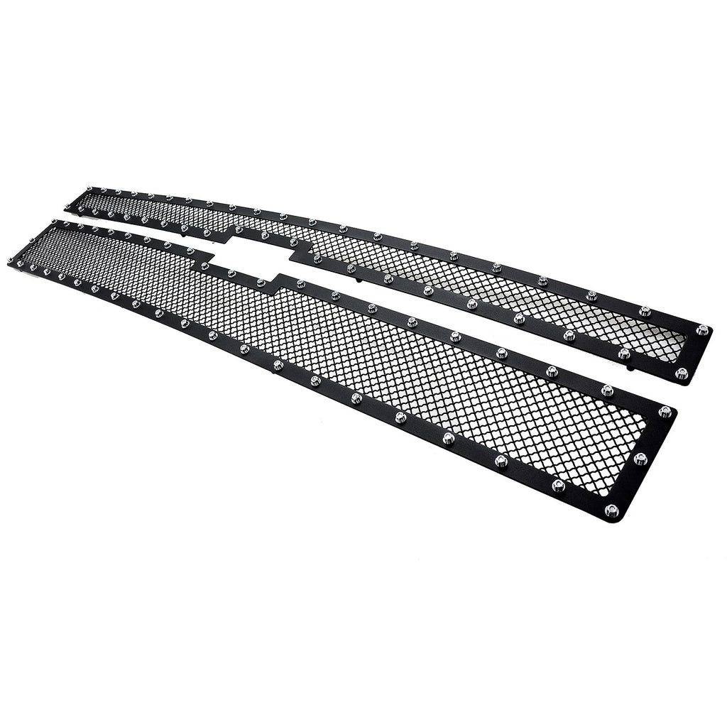 Black Stainless Rivet Mesh Grille Insert for Chevy Silverado 1500 (2014–2015)