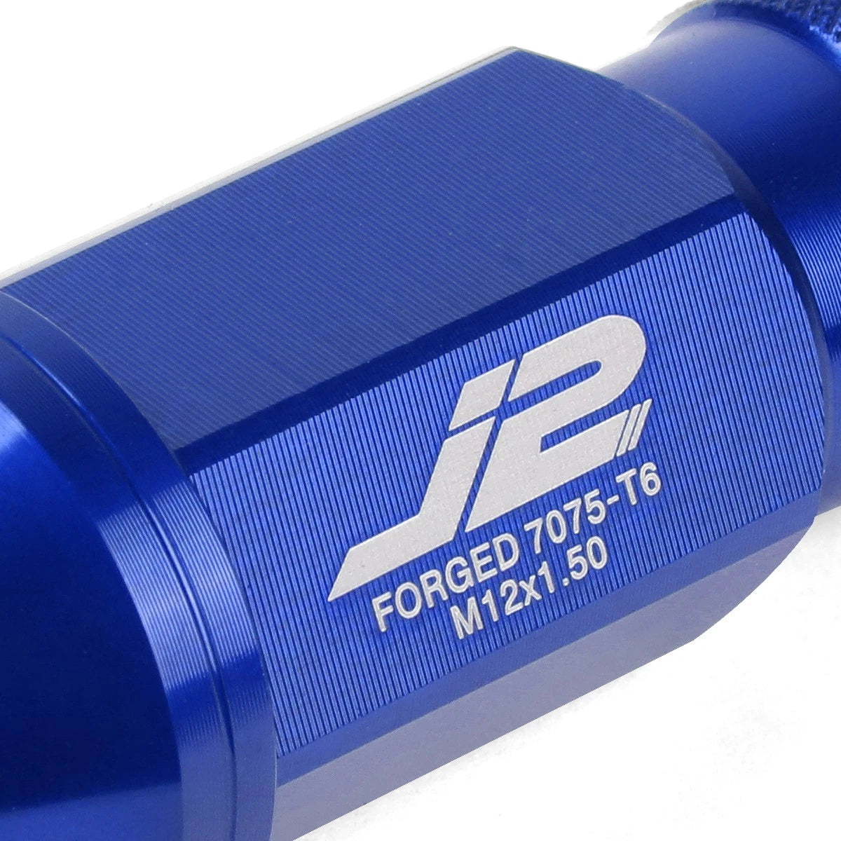 20Pcs J2 7075 Forged Aluminum M12x1.5 Open-End Lug Nut Set w/Adapter Blue