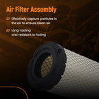 Set of 4 Air Filters for E-Z-GO RXV TXT (2007–2022) Golf Cart