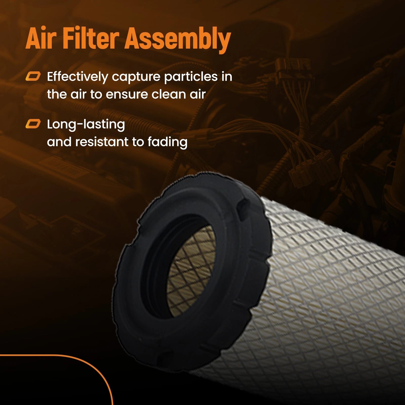 Set of 4 Air Filters for E-Z-GO RXV TXT (2007–2022) Golf Cart