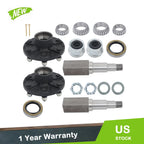 Set of 2 Trailer Axle Kits for 6 on 5.5" (Square #84 Spindle)