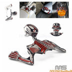 Skull Skeleton Headlight Visor for Harley Chopper