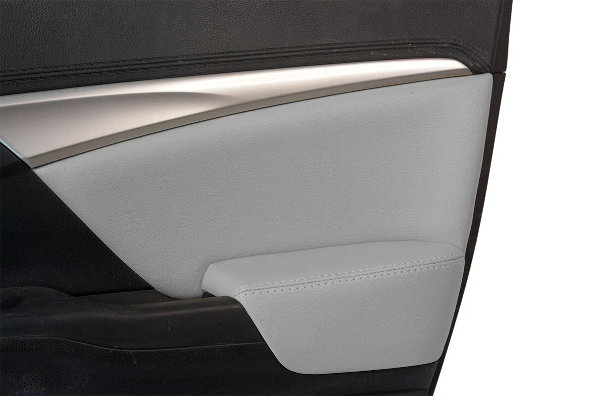 Front Insert Door Panel for Honda Civic Sedan (2012–2015) Gray Leather Synthetic