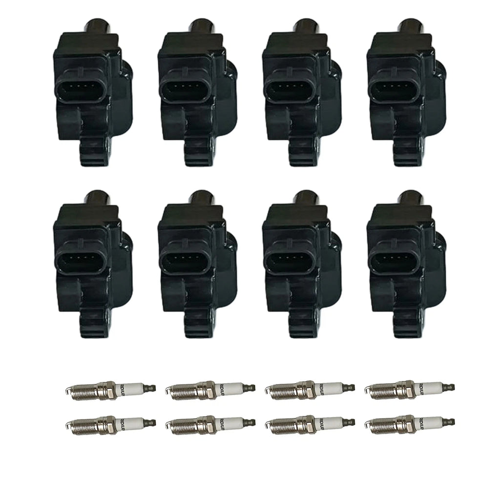 Set of 8 Ignition Coils & Spark Plugs for Tahoe Yukon Sierra 1500 (2007–2014)