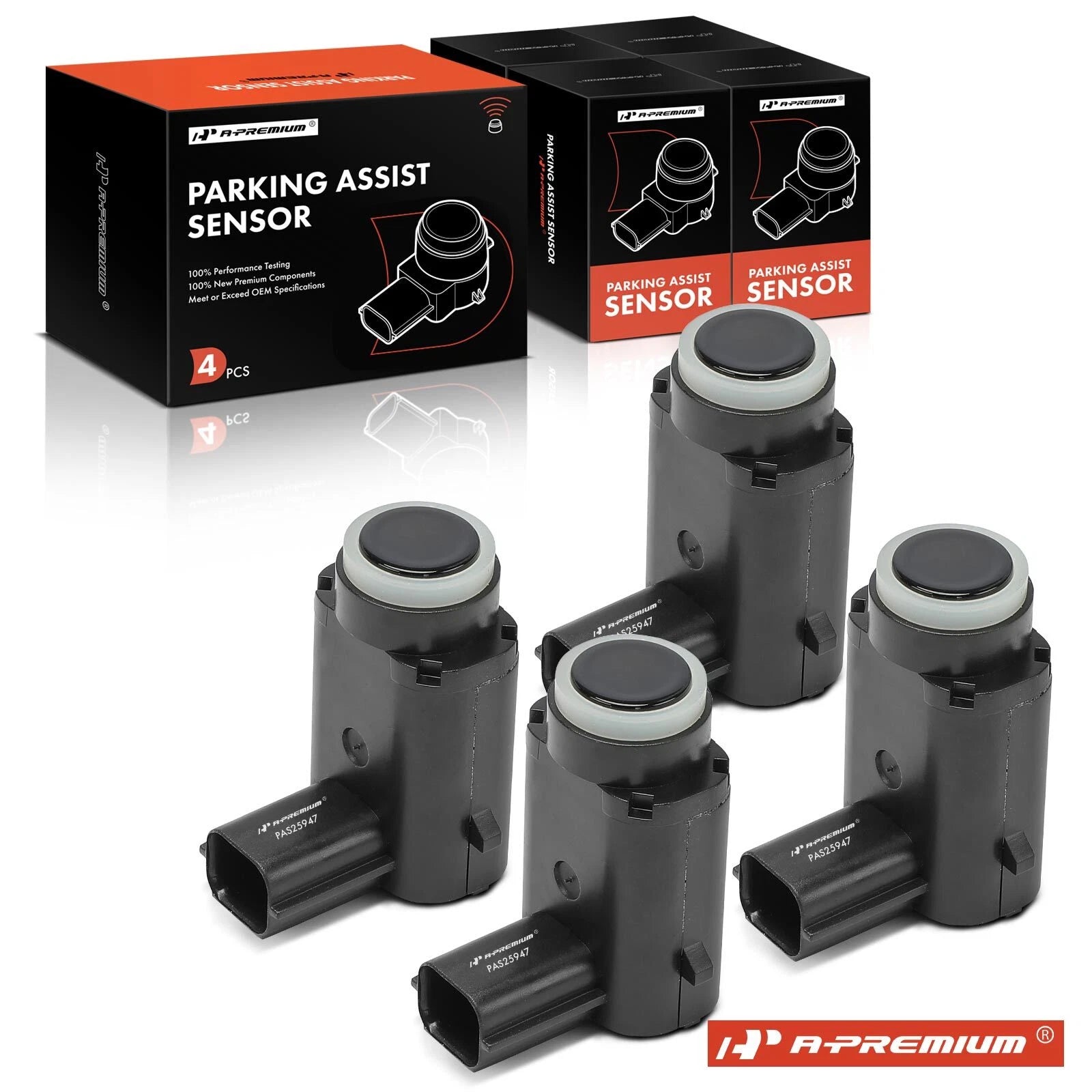 Set of 4 Backup Parking Assist Sensors for Chevy Malibu (2013–2019)