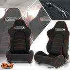 2Pcs Reclinable Racing Seats for Universal Fit (21.5" W X 21.5" D X 35" H)