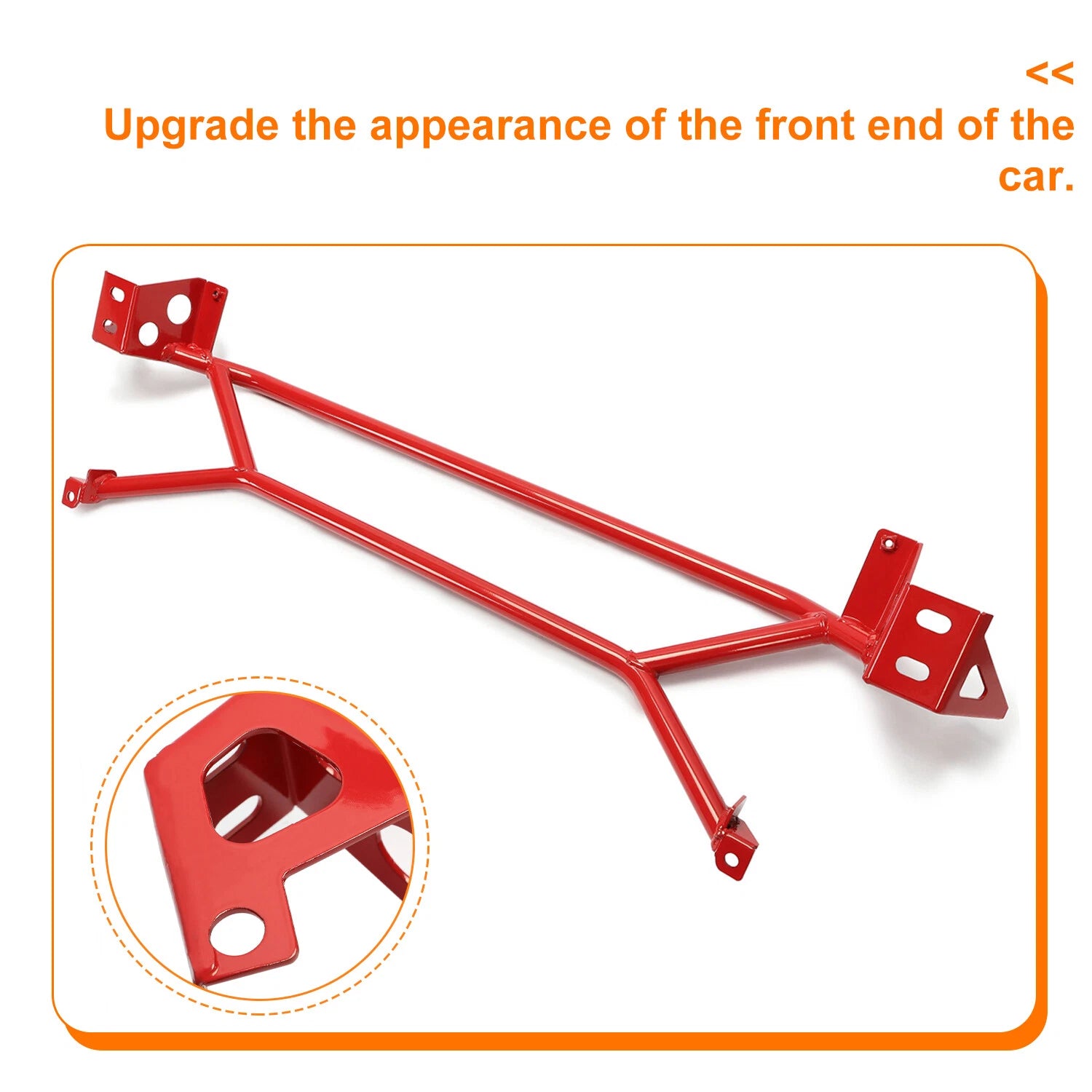 Red Front Power Brace Radiator Support for Mitsubishi Lancer EVO 7/8/9 (2003–2006)