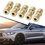 Brass Brake Line Compression Fitting Unions 3/16" OD 5pcs