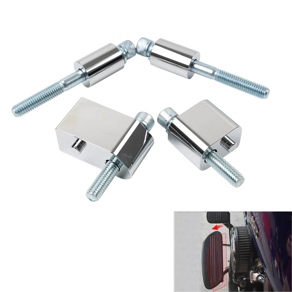 1 1/4" Chrome Floorboard Extenders for Harley Road Glide FLTR (UK)