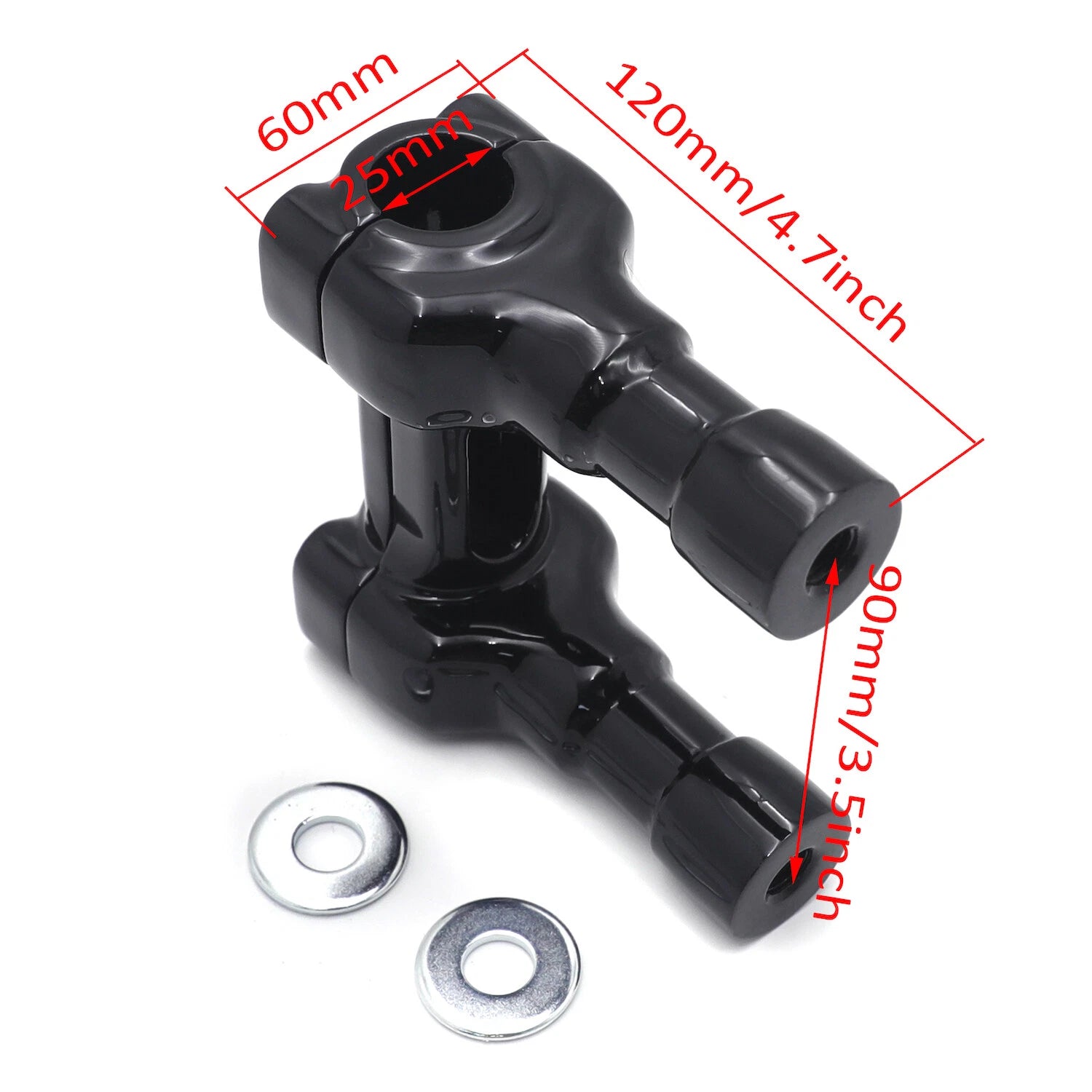 1pc Black 4" Riser Handlebar Top Clamp for Harley Softail Dyna