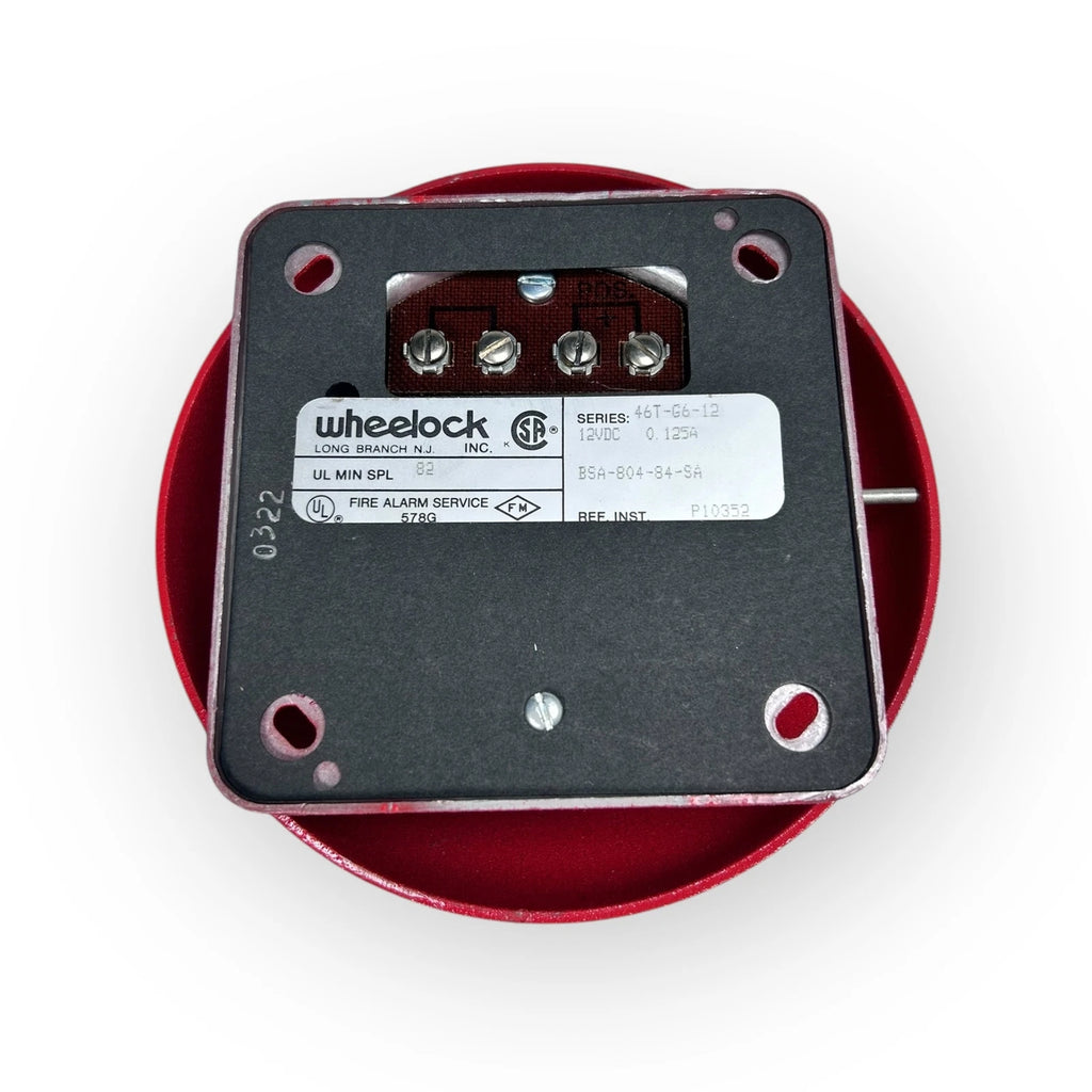 Vibrating Fire Alarm 6'' for Wheelock 46T-G6-12-R (Indoor/Outdoor)