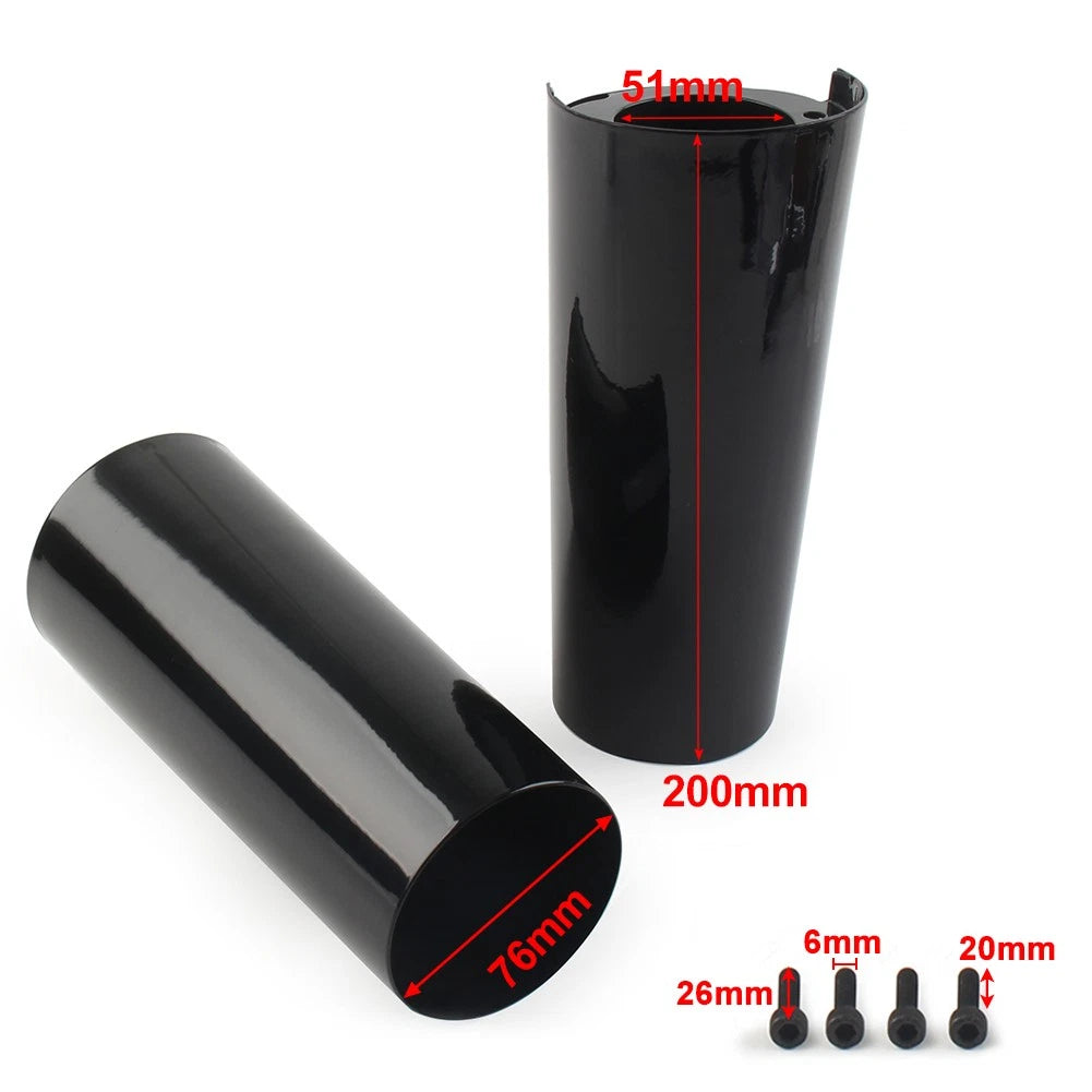 2" Smooth Fork Tube Slider Covers for Harley Electra Tri Glide FLHX (2014–2023)