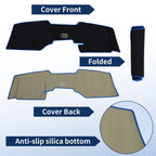 Dash Cover for Mazda CX-60 (2024–2026) Flannel Black with Blue Edge