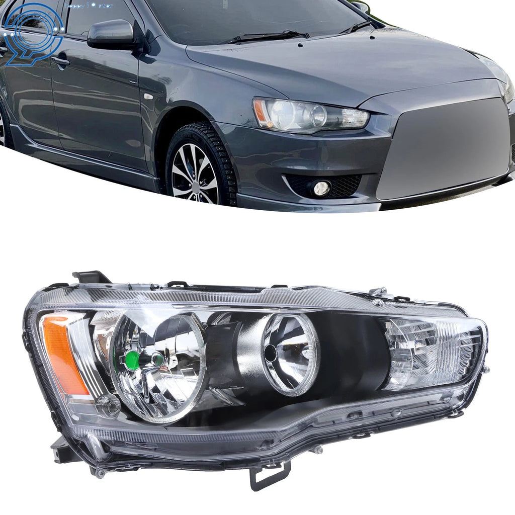Headlight for Mitsubishi Lancer (2008–2017) Passenger Right Halogen