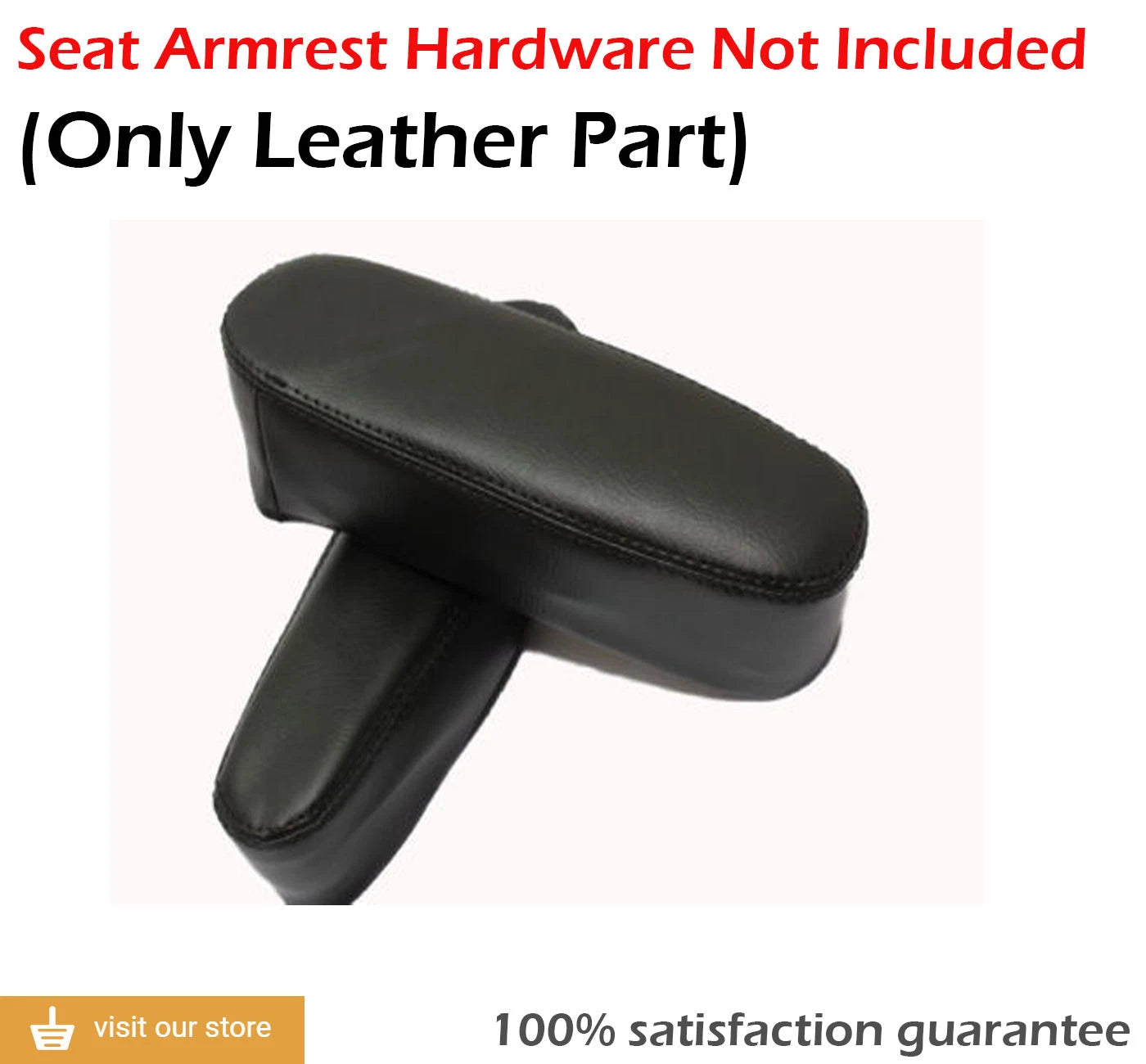 Front Seat Armrest Cover for Honda Odyssey (2005–2010) Black Leather Synthetic