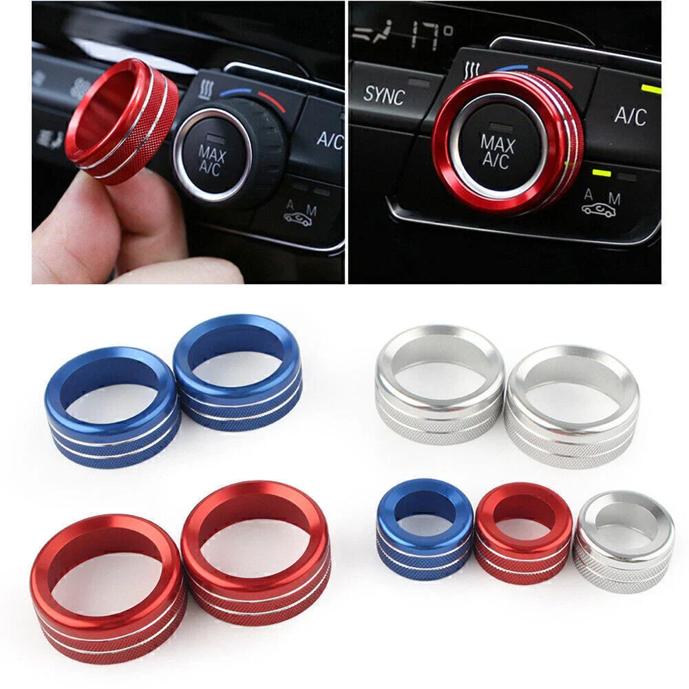 Air Condition Knob Trim Cover Ring for BMW GT X1 X3 X4 X5 X6 (2013-2018)