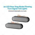 34LED Rear Stop Brake Flowing Turn Signal Tail Light for Trailer Truck