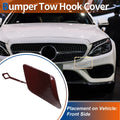 Front Bumper Tow Hook Cap for Mercedes-Benz C250 (2012-2015) - Dark Red