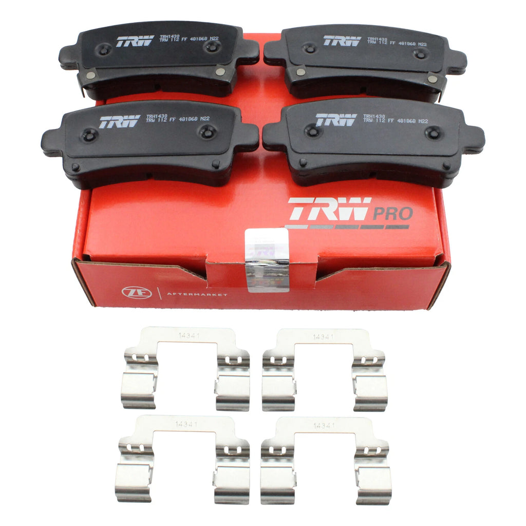 Set of 4 TRW Pro Low-Metallic Brake Pads for Buick Cadillac Chevrolet Saab