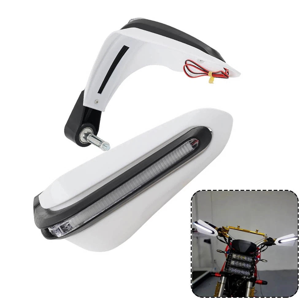 Set of 2 Universal 7/8" Handguards with LED Light for Dirt Bike ATV