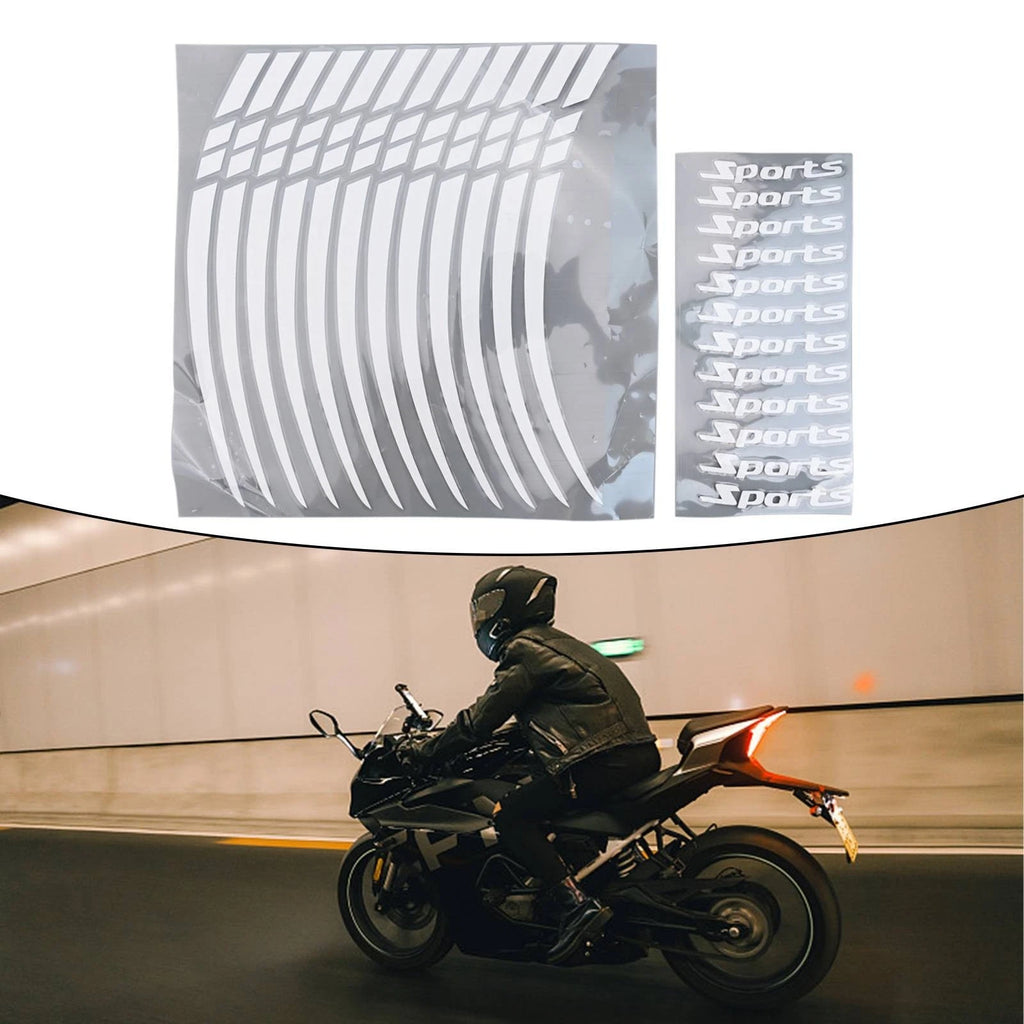 12 Pieces Wheel Rim Stripe Tape Stickers for Sport Wheels (18-21 Inch)