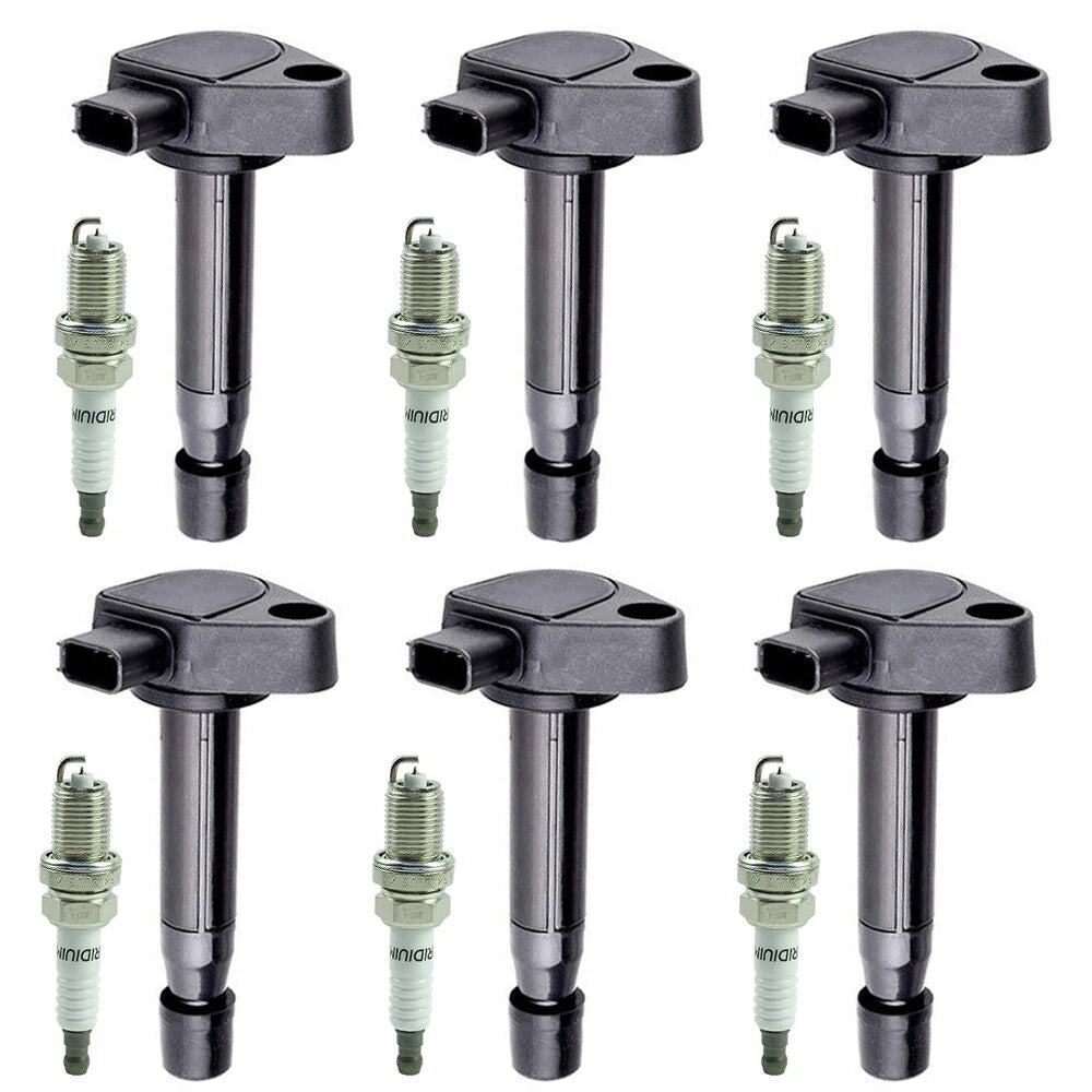 6X Ignition Coils + 6X Spark Plugs for Honda Odyssey 1999–2007 3.5L UF242