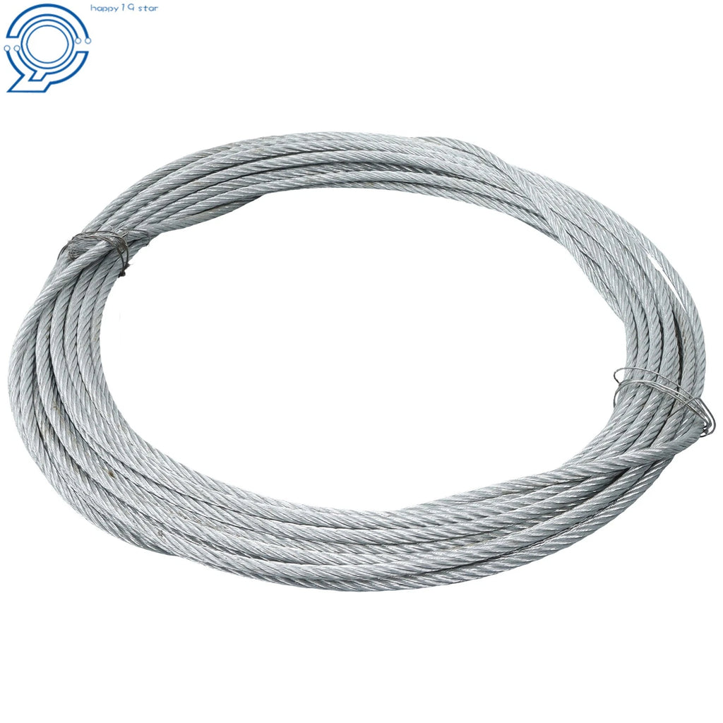 Galvanized Steel Cable 3/16 in x 50 FT 7X19 Strands 4200lbs Strength