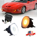 Clear Switchback LED Front Bumper DRL Signal Lights for Pontiac Firebird (1998–2002)
