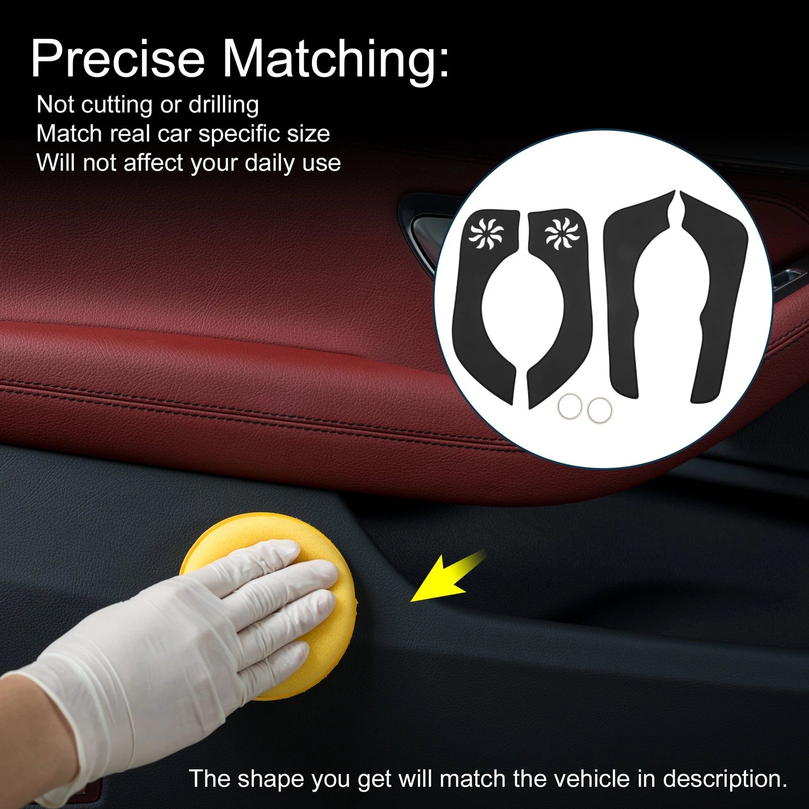 Set of 1 Car Door Anti Kick Pad Sticker Protector for Honda CRV (2012–2016)
